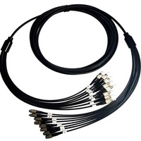 Kabel Optik Fleksibel LC Field armor LSZH Single-mode 8-core Tahan Api Tahan Air Komunikasi Stasiun Basis Lapangan