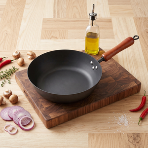 Poêles à frire en acier au carbone nitrué prétraité, faciles à nettoyer, tailles 26 cm et 34 cm, plusieurs tailles disponibles pour la cuisine - Product Image 1
