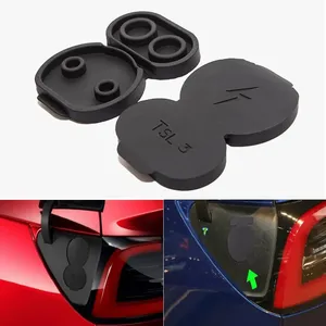 New For Tesla Model 3 /Y Europe Plug US Plug Car Accessories Charging Port Silicone Waterproof Dustproof Protective Cover