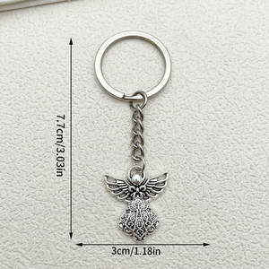 Groothandel 3d Metalen Beschermengel Charme Sleutelhanger Voor Bruiloft Doopfeest Gunsten & Arts Crafts Diy Custom Accessoire - Product Image 6