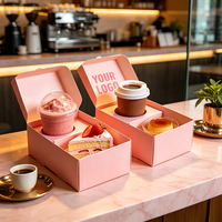 Boîte à biscuits personnalisée de qualité alimentaire avec emballage écologique en forme de tasse à café, boîte en carton pour petit-déjeuner sucré, boîte à gâteaux à emporter