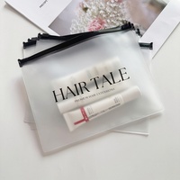 Pochette épaisse personnalisée tendance, sac en plastique à fermeture éclair, emballage cosmétique transparent, sacs à fermeture éclair en PVC transparent, sac à fermeture éclair mat givré