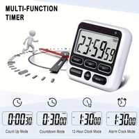Saklar ON/Off Alarm, Timer dapur Digital tidak bersuara, Alarm 24 jam, fungsi memori, Timer tampilan LCD