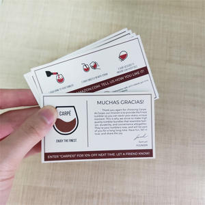 Papel a todo color de alta calidad, Impresión de tarjetas de agradecimiento con su logotipo para productos de <span class=keywords><strong>Amazon</strong></span> Insertar - Product Image 2