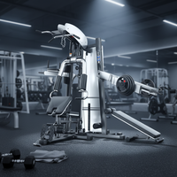 Station de musculation multi-usage commerciale à 3 postes |   Machine d'entraînement musculaire intégrée pour la remise en forme à domicile |   5.8 ㎡   Conception gain de place