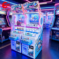 Machine d'arcade à monnayeur OEM personnalisée en métal, type 'Lucky Ball', avec jeu de balles colorées rotatives en espagnol et en anglais, et distributeur de prix à grue