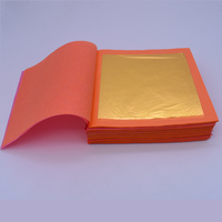Feuille d'Or Décorative Artisanale 22K, 8x8 cm, Carnet de 25 Feuilles, Décoration Maison - Vente Chaude