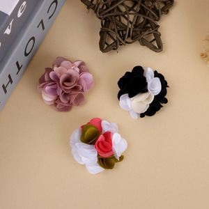Accesorio para el Cabello con Flores de Tela de 3cm, Bloques de Color, Cosido a Mano, Manualidades DIY para Ropa, Leggings, Aretes, Decoración - Product Image 3