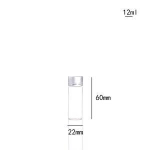 Tubos de vidrio impresos personalizados con tapón de rosca seguro para sellar granos de café o flores secas - Product Image 4