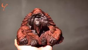 Fabbrica fatta in ottone fusione di rame animale scultura esterna a grandezza naturale decorazione da giardino bronzo <span class=keywords><strong>orangutan</strong></span> gorilla statua - Product Image 2