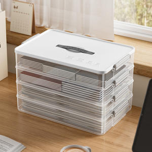 Boîte de rangement transparente empilable en polypropylène pour jouets, blocs de construction, cosmétiques portables, bureau à domicile, ordinateur, <span class=keywords><strong>Lego</strong></span> - Product Image 2