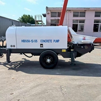 Pompa Beton Mesin Diesel Tekanan Tinggi Hbt30 Hbt40 Hbt50 Hbt60 Hbt80 Cbm Trailer Pompa Beton untuk Bangunan 30 Lantai