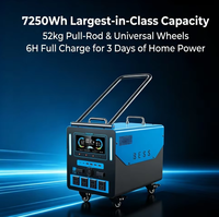 Centrale électrique mobile LiFePO4 3500W sur roues 2920/4670/7250Wh, générateur solaire pour camping-car et usage domestique d'urgence