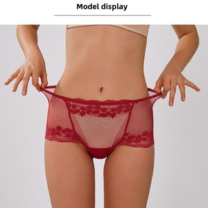 Intimo Donna Sexy Senza Spalline Taglie Forti in Nylon Cotone Pizzo Senza Ferretto Vita Alta Traspirante con Dettagli Cut-out, Stile Europeo Americano, per Commercio Transfrontaliero - Product Image 2