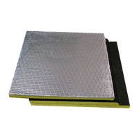 Panneau d'isolation en laine de verre recouvert de feuille d'aluminium certifié UL R227.27, 75 mm, pour conduits HVAC, panneau de conduit