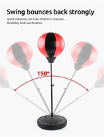 Ballon de boxe vertical pour enfants, jouet de fitness, support réglable en hauteur avec gants de boxe, cadeau idéal pour les enfants