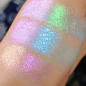 ยี่ห้อ MCESS ฟรีตัวอย่างขี้เกียจสองสีสีม่วง multichrome สองโทนไล่ระดับสีอายแชโดว์ผงสี - Product Image 4