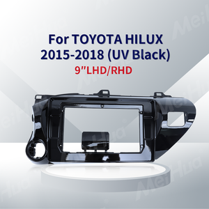 Meihua Silver Dash Mount Kit Guarnição Painel Autoradio Car Stereo Radio Fascia Quadro para <span class=keywords><strong>Toyota</strong></span> <span class=keywords><strong>Hilux</strong></span> 2015-2020 Cabo de Painel - Product Image 2