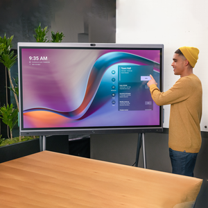 65 75 86 98インチLCD 20ポイントタッチインタラクティブスマートボードAndroid/Windows OS 4Kカメラ4GB RAM 1テラバイトストレージ多用途教室 - Product Image 1