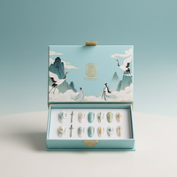 Boîte cadeau rigide magnétique à couvercle rabattable de qualité supérieure, personnalisée en usine, avec doublure en EVA, emballage vide avec logo personnalisé pour faux ongles et colle à ongles