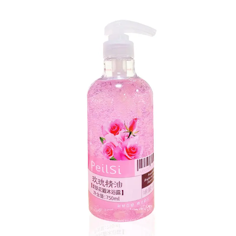زجاجة غسل SKIH للتغذية العميقة توصى به 750 مل من حبات الورد زجاجة غسل لتنظيف الجسم وترطيب الجسم