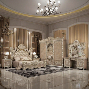 طقم غرف نوم MDF فاخر بأفضل جودة أمريكي بميزات قابلة للتعديل للفنادق والفلل وديكورات المنزل وميزات تخزين - Product Image 5