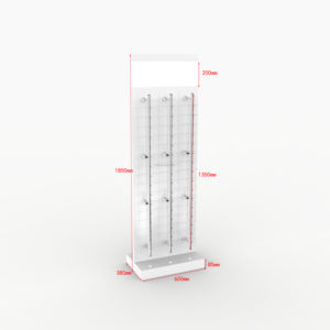 Negozio ottico di alta qualità visualizza occhiali da pavimento portatili e occhiali da sole espositore MDF + alluminio rosso elegante - Product Image 1