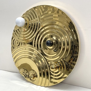 Gran oferta círculo oro gota de agua <span class=keywords><strong>estilo</strong></span> <span class=keywords><strong>Industrial</strong></span> rústico Metal 3D decoración de pared para decoración de Hotel - Product Image 3