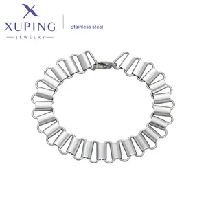56 TTM Xuping perhiasan gelang fashion netral bahan besi tahan karat seri keren