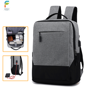 Sac à dos élégant en nylon pour ordinateur portable, grande capacité, étanche, pour affaires et école, avec port USB et lumière intégrée, idéal pour les déplacements quotidiens - Vente en gros usine - Product Image 2