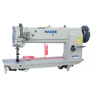 จักรเย็บผ้า MC 6620 แบบแขนยาว 457 มม. (18 นิ้ว) ระบบป้อนผ้าแบบผสม พร้อมเตียงเย็บแบบเรียบ เข็มคู่ สำหรับงานหนัก - Product Image 1