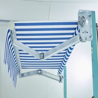 Auvent moderne autoportant en acrylique avec télécommande, toit rétractable pour jardin extérieur, patio, villa, balcon, structure en alliage d'aluminium