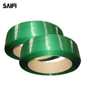 Uso de embalaje de ladrillo y cerámica Correa de <span class=keywords><strong>PET</strong></span> de 16mm Correa de poliéster en relieve verde para mascotas - Product Image 5