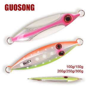 Leurre de pêche en métal, jig lent, 100g150g200g250g300g, leurre en métal, jig lent, jig vertical à lancer lent - Product Image 1