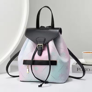 Nouveau Sac à Dos Loisir Tendance pour Femme, Sac à Dos Rétro pour Étudiante, Cartable à Fermeture Éclair avec Fermeture à Cordon, Sac à Dos Seau - Product Image 5
