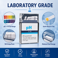 Bandelettes de test de pH pH 1-14, papier indicateur universel, 100 bandelettes/paquet, qualité laboratoire, résultat rapide, test de l'eau et du sol