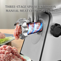 Hachoir à viande électrique manuel commercial, machine à hacher la viande robuste en acier inoxydable, trancheuse pour boucherie domestique