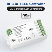 Bande LED à télécommande 2.4G trois-en-un compatible avec les versions RGB/RGBW/RGBCW C31RF avec interrupteur de commande mural
