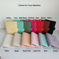 Top Vente Usine Stock 20 Couleurs Portable Classique Espèces Enveloppe Classeur A5 A6 Couverture de Journal Personnalisée En Vrac Planificateur En Cuir Classeur