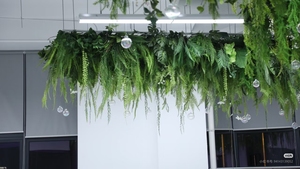 Vignes suspendues murales durables simulées de fougères vertes pour <span class=keywords><strong>la</strong></span> décoration de plafond et de devanture de magasin <span class=keywords><strong>Plante</strong></span> de type gazon artificiel - Product Image 5