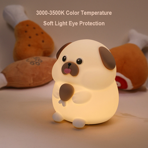 New Design Kid <b>LED</b> Lamp Light Cartoon Design Silicone Pat Nightlight Children Gift Squish Silicone Night Lamp - Product Image 3