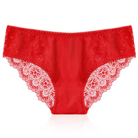 Pabrik Grosir Sexy Lace Panties Pertengahan Pinggang Nilon Transparan Pakaian Wanita Celana Dalam Wanita