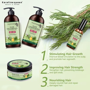 In Stock Natural Hair Organic Rosemary Mint Hair <b>Shampoo</b> Conditioner Mask and Serum Rosemary Hair Care Set - Product Image 5