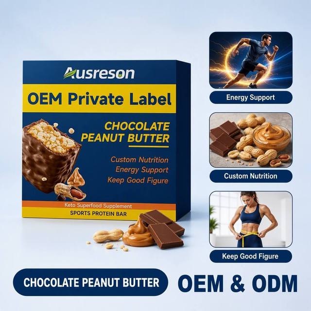 OEM Private Label Energy Bars Nutrition Support Low Carb Keto Chocolate Superfood Supplement Sports Plant Based Pure Protein Bar