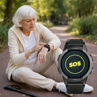 Montre de sécurité pour personnes âgées VFA56S 4G SOS, détection de chute, GPS, suivi en temps réel, appels vocaux, montre sécurisée