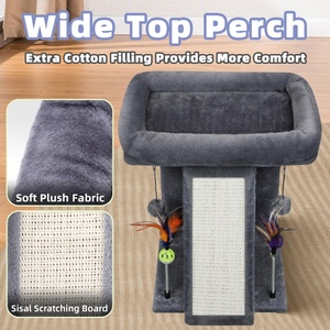 Tree Tower <b>Scratching</b> <b>Post</b> Indoor Cats-Activity Center with Climbing <b>Scratching</b> Board & Playful Toy Balls Grey - Product Image 5