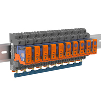 Relais électromagnétique LANBOO à montage sur rail DIN, contact 1NO1NC/2NO2NC, boîtier en plastique ignifuge, option LED, type de prise enfichable