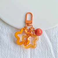 Promotion : Porte-clés Mini Clochette Étoile en Gelée Mignonne, Breloque Pentagramme Fantaisie en Résine Acrylique Couleur Bonbon Kawaii