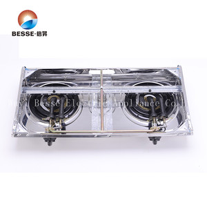 Table de cuisson à gaz double brûleur en acier inoxydable avec capuchons de protection, cuisinière de table pour la maison et l'hôtellerie - Product Image 3
