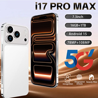 Teléfono Inteligente I17 Pro Max Edición India 5G, Pantalla de 7 Pulgadas, Cámara IA de 108MP, 8000mAh, 16GB, 1TB, Multilingüe, Doble SIM, Ranura para Tarjeta TF, Android Económico